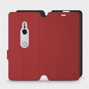 Phone Case Sony Xperia XZ3 - Design Dark Red with Black