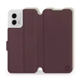 Phone Case Motorola Moto G53 5G - Design Burgundy with Platinum
