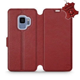 Hülle für Samsung Galaxy S9 - Farbe Dark Red Leather