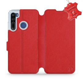 Phone Case HTC Desire 20 Pro - Design Red Leather