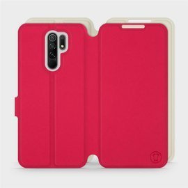 Hülle für Xiaomi Redmi 9 - Farbe Rot mit Platin