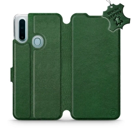 Etui ze skóry naturalnej do OPPO A31 - wzór Green Leather