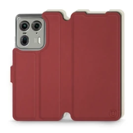 Phone Case Motorola Edge 50 Ultra - Design Dark Red with Platinum
