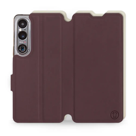 Phone Case Sony Xperia 1 VI - Design Burgundy with Platinum