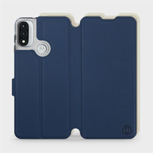 Phone Case Motorola Moto E20 - Design Navy with Platinum