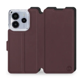 Phone Case Xiaomi Redmi Note 14 4G - Design Burgundy with Black