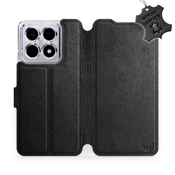 Phone Case Xiaomi 14T Pro - Design Black Leather