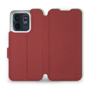 Phone Case Infinix Smart 9 - Design Dark Red with Platinum
