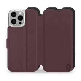 Etui Soft Touch do Apple iPhone 16 Pro Max - wzór Matowy burgund z czernią