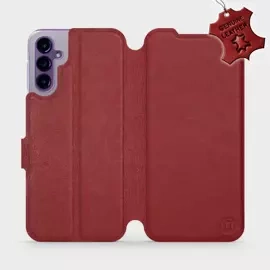 Phone Case Samsung Galaxy A14 5G - Design Dark Red Leather