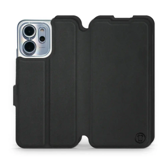 Etui Soft Touch do OPPO Reno 14 FS 5G - wzór Satynowa czerń