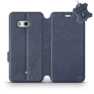 Phone Case HTC U11 - Design Blue Leather