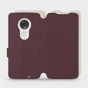 Phone Case Motorola Moto G7 Plus - Design Burgundy with Platinum