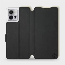 Phone Case Motorola Edge 30 Fusion - Design Black with Platinum