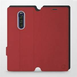 Phone Case Sony Xperia 1 - Design Dark Red with Black