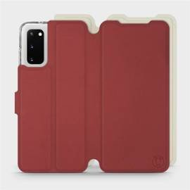 Phone Case Samsung Galaxy S20 - Design Dark Red with Platinum