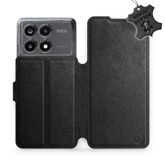 Phone Case Xiaomi POCO X6 Pro - Design Black Leather