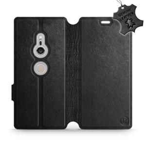 Phone Case Sony Xperia XZ2 - Design Black Leather