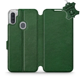 Phone Case Samsung Galaxy M11 - Design Green Leather