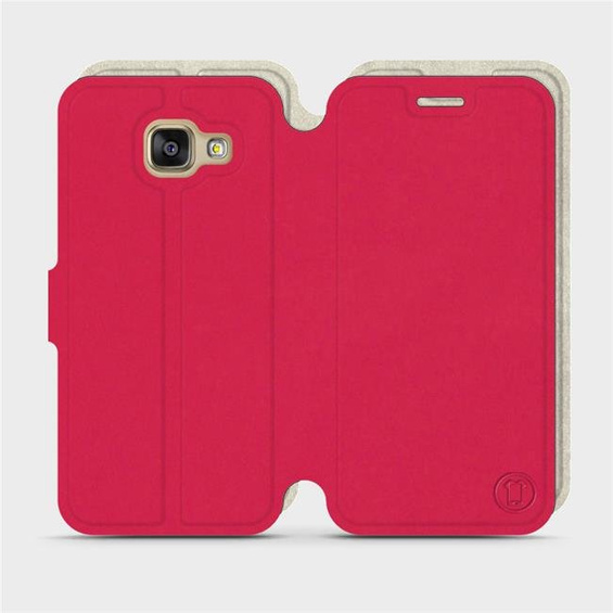 Etui Soft Touch do Samsung Galaxy A3 2016 - wzór Żywa czerwień z platyną