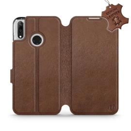 Phone Case Huawei Y7 2019 - Design Brown Leather