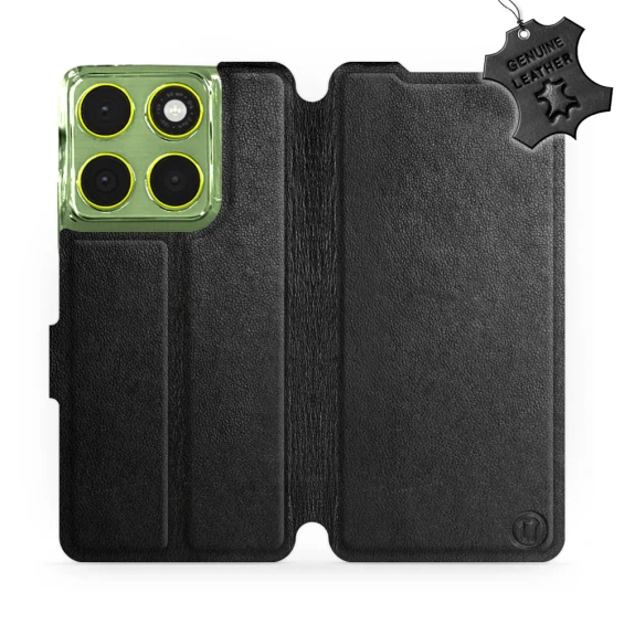 Phone Case Motorola Edge 70 - Design Black Leather