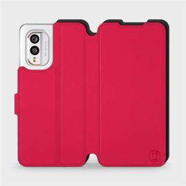 Etui Soft Touch do Nokia X30 5G - wzór Żywa czerwień z czernią