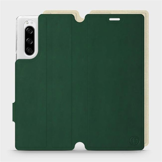 Phone Case Sony Xperia 5 - Design Green with Platinum