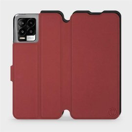 Phone Case Realme 8 Pro - Design Dark Red with Black