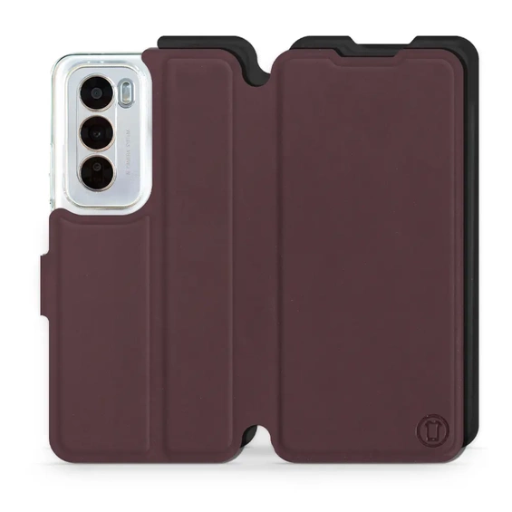 Phone Case OPPO Reno 12 5G - Design Burgundy with Black