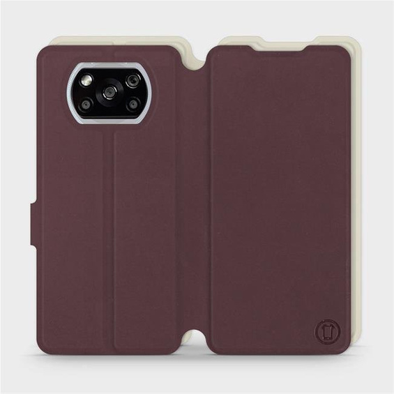 Phone Case Xiaomi POCO X3 NFC - Design Burgundy with Platinum