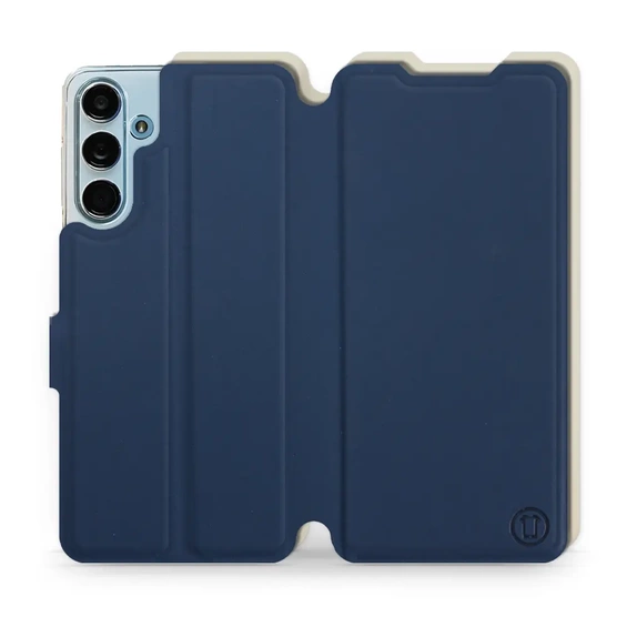 Phone Case Samsung Galaxy M55 5G - Design Navy with Platinum