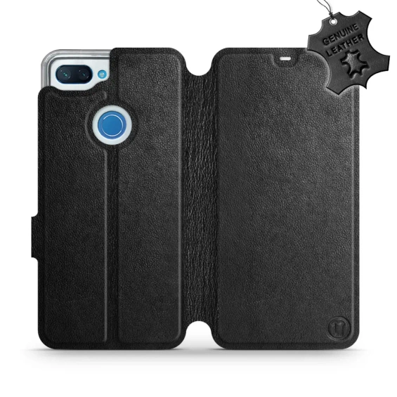 Hülle für Xiaomi Mi 8 Lite - Farbe Black Leather