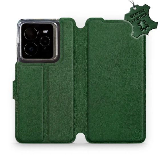 Phone Case Realme GT 7 Pro - Design Green Leather