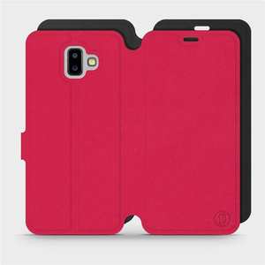 Etui Soft Touch do Samsung Galaxy J6 Plus 2018 - wzór Żywa czerwień z czernią