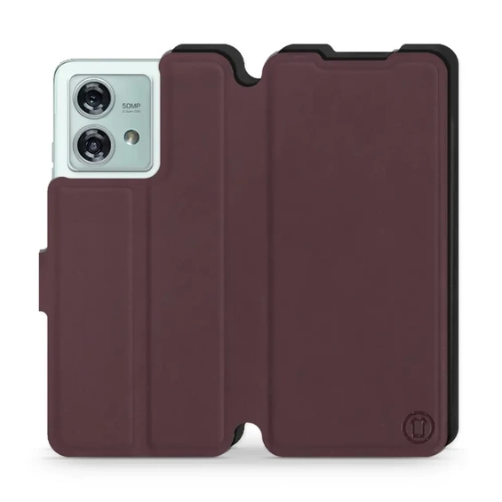 Phone Case Motorola Edge 40 Neo - Design Burgundy with Black