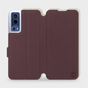 Phone Case Vivo Y52 5G - Design Burgundy with Platinum