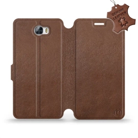Hülle für Huawei Y6 II Compact - Farbe Brown Leather