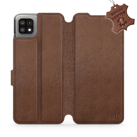 Phone Case Samsung Galaxy A22 5G - Design Brown Leather