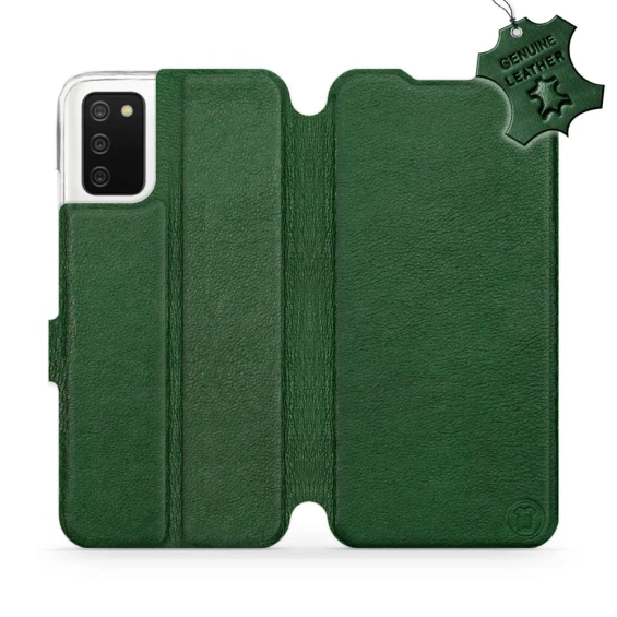 Phone Case Samsung Galaxy A02S - Design Green Leather