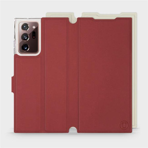 Phone Case Samsung Galaxy Note 20 Ultra - Design Dark Red with Platinum