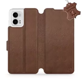 Phone Case Motorola Moto G73 5G - Design Brown Leather