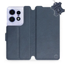 Phone Case Motorola Edge 50 Pro - Design Blue Leather