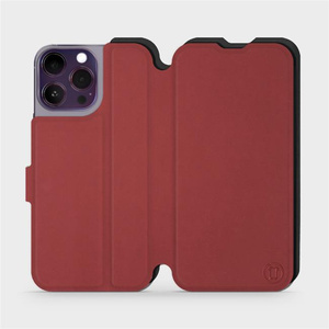 Phone Case Apple iPhone 14 Pro Max - Design Dark Red with Black