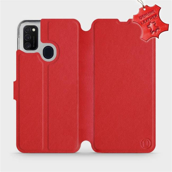 Phone Case Samsung Galaxy M21 - Design Red Leather