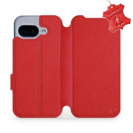 Phone Case Google Pixel 9A - Design Red Leather