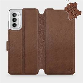 Phone Case Motorola Moto G82 5G - Design Brown Leather