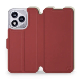 Phone Case Huawei Honor 400 Lite - Design Dark Red with Platinum