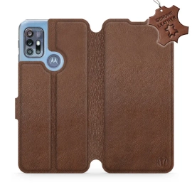 Phone Case Motorola Moto G20 - Design Brown Leather