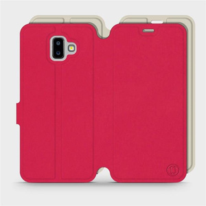 Phone Case Samsung Galaxy J6 Plus 2018 - Design Red with Platinum